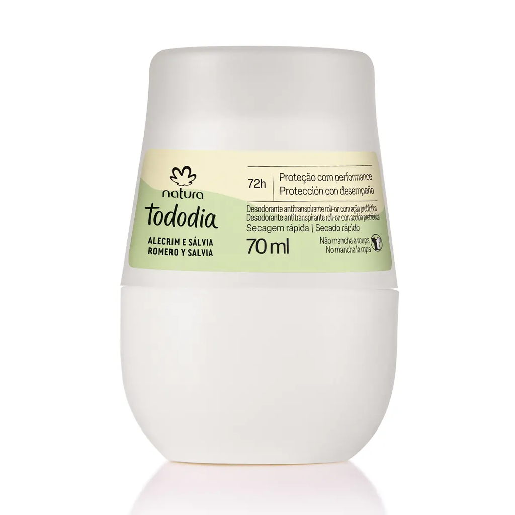 مزيل عرق رول أون تودوديا بإكليل الجبل والمريمية – 70مل TODODIA Roll-on Alecrim 70ML